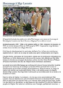 ORAN COUS 2010 HOMMAGE A MON SEIGNEUR LACASTE